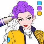 Kpop Color Drawing Master MOD Unlimited Money 1.8