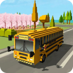 School Bus Game Blocky World MOD Unlimited Money 1.7